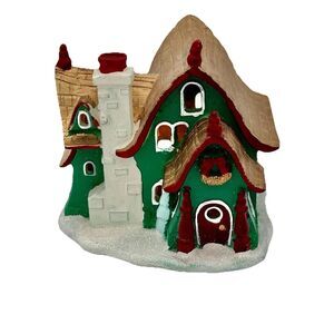 Hallmark 2014 Snowflake Light Up Elf House 4.25” North Pole Series